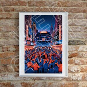 NEW YORK KNICKS 11x17 Art Print (City Vibes, Post Game, Outside, NYC, Party)